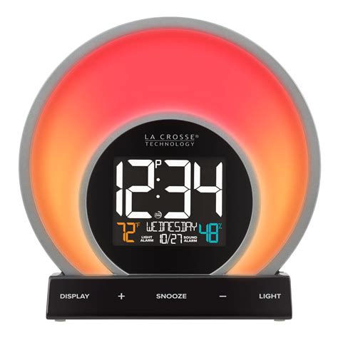 La Crosse Technology C80994 Digital Soluna Sunrise & Sunset Light Alarm Clock with USB charging ...