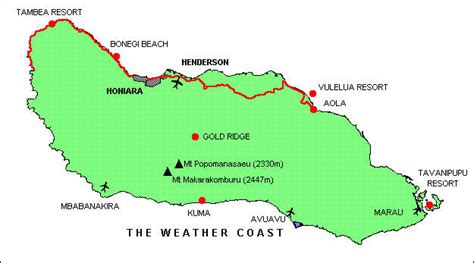 A map of Guadalcanal | SIBC