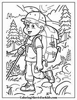 Hiking Coloring Pages Free Downloads  Sheets For Kids sketch template