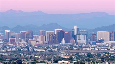 Phoenix Skyline with Pink Sky Stock Footage Video (100% Royalty-free) 8612953 | Shutterstock