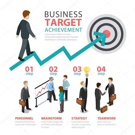 Business achievement target concept. — Stock Vector © Sentavio #90651884