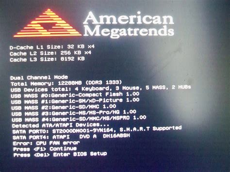 American Megatrends CPU Fan Error Press F1 To Continue | Tom's Hardware ...