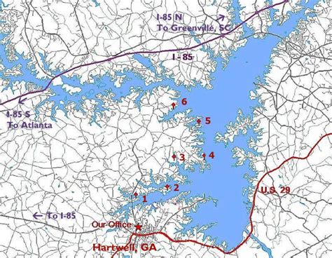 Map Of Lake Hartwell Sc - Map Of Canada