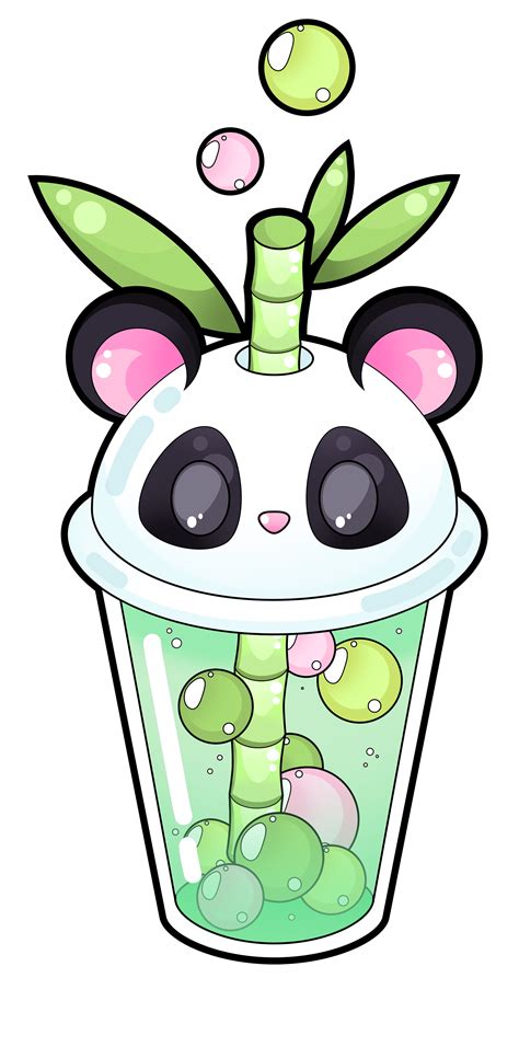 Dessin kawaii panda, Dessin kawaii glace, Dessin kawaii animaux