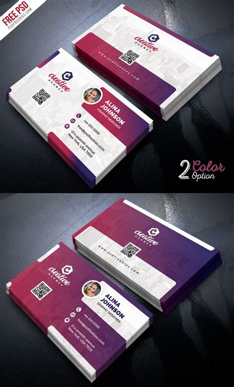 Creative Business Card Template Psd Set Psdfreebies within Creative ...