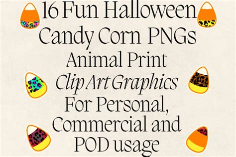 Halloween Candy Corn Clip Art 16 PNGs Graphic by MoonwaterTea · Creative Fabrica