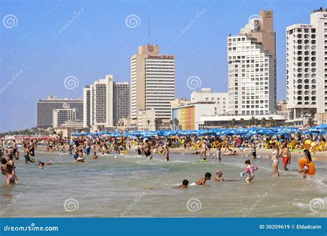 Summer at the Beach in Tel-Aviv Editorial Stock Image - Image of ...