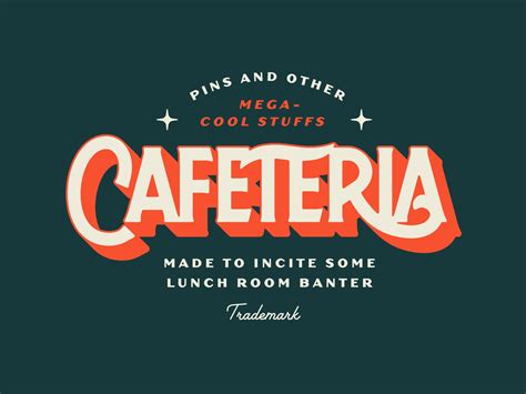 Cafeteria Outtake #1 | Retro logos, Lettering design, Lettering