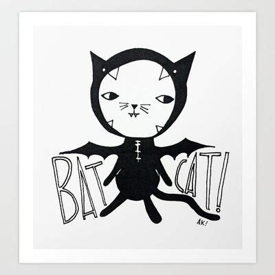 Bat Cat! Art Print by Amanda Michael - $14.00 | Halloween inspiration, Art prints, Cats