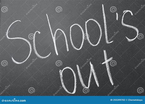 Words School`s Out on Blackboard. Summer Holidays Stock Photo - Image of chalk, college: 255399702