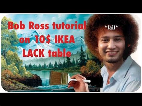 FOLLOWING A BOB ROSS TUTORIAL ON A $10 IKEA SIDE TABLE *fail** // reflections of calm - YouTube