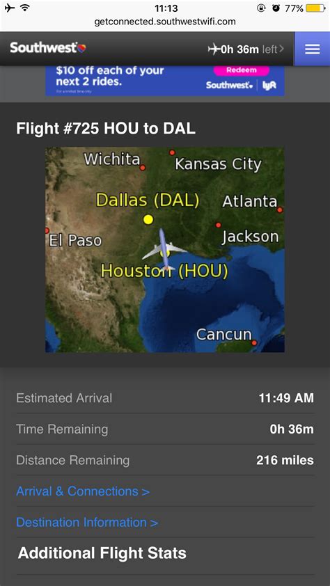 Review of Southwest Airlines flight from Houston to Dallas in Economy