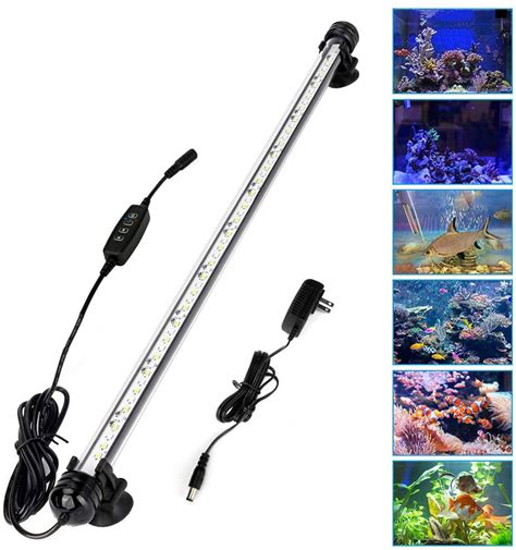 Coolmade Submersible LED Aquarium Light,Fish Tank Light with Timer Auto ...