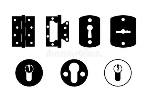 Keyhole Logo in Vector.the Logo of the Door Hinge in Vector.Black and ...