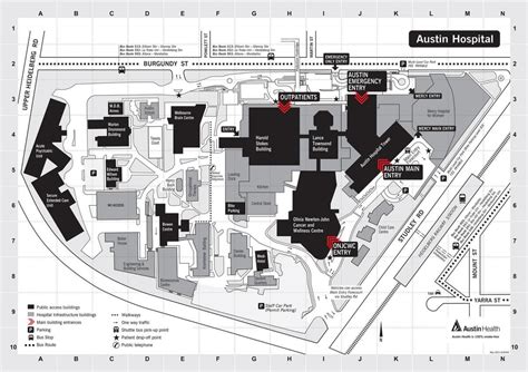 Austin hospital map - Map of Austin hospital (Texas - USA)