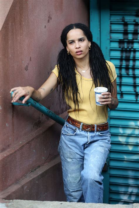 ZOE KRAVITZ on the Set of High Fidelity in New York 07/31/2019 – HawtCelebs