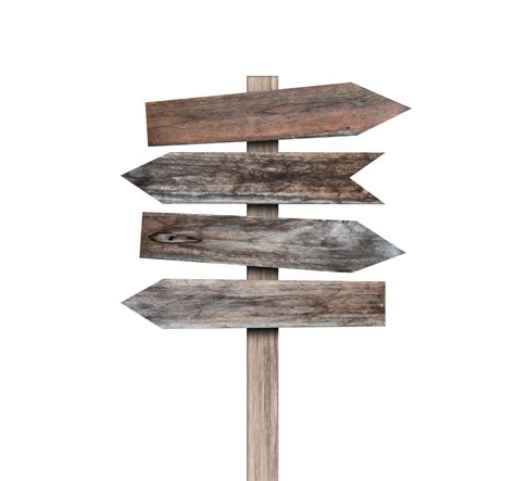 Wood arrow sign isolated 18742808 PNG