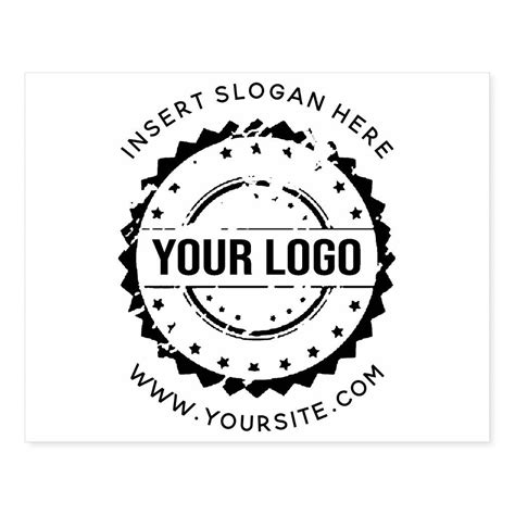 Round Custom Your Company Logo Rubber Stamp | Zazzle | Custom self inking stamps, Custom rubber ...