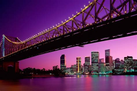 Brisbane bridge at night, Queensland, Australia – Travel Around The ...