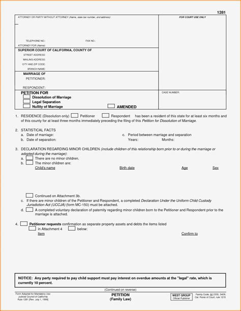 Free Printable Legal Forms