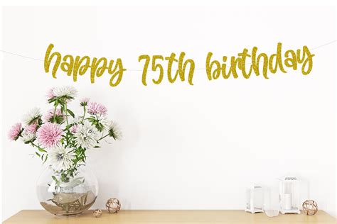 75th Birthday Banner 75th Birthday Banner 75th Birthday - Etsy