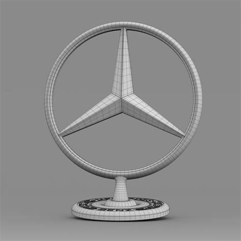 Mercedes Benz hood ornament 3D Model in Parts of auto 3DExport