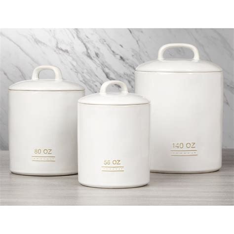 Farmhouse 3 pcs Airtight Ceramic Canisters – Nortram Retail