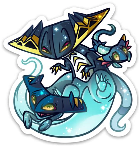 Shiny Dreepy, Drakloak, & Dragapult Vinyl Sticker · PRINCEOFSPIRITS ...