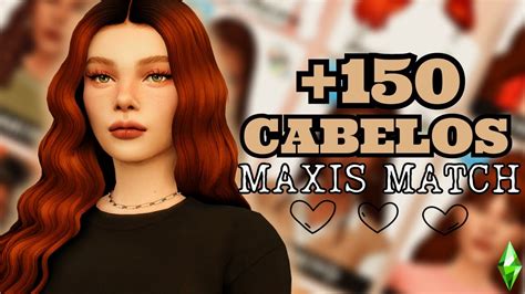 +150 CABELOS FEMININOS MAXIS MATCH 🍒🤍| Conteúdo Personalizado | The Sims 4 | Brummer 🤍 - YouTube