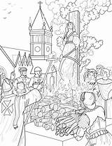 Medieval Illustration For Coloring Book sketch template