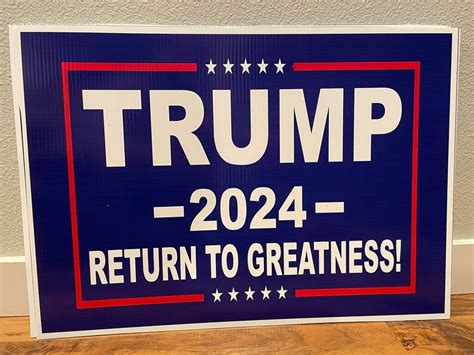 ALL NEW: Trump 2024 Yard Sign Return to Greatness. | Etsy