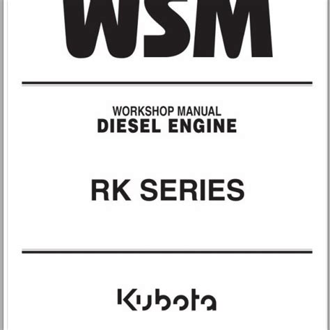 Kubota Diesel Engine OC60-E4 OC95-E4 Workshop Manual