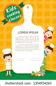 Kids Cooking Class Certificate Design Templatecute Stock Vector ...