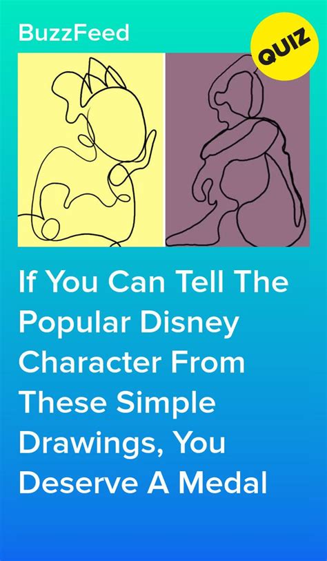 If You Can Tell The Popular Disney Character From These Simple Drawings ...