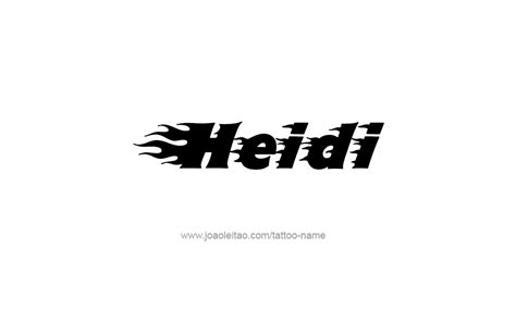 Heidi Name Tattoo Designs