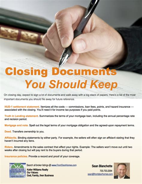 Closing Documents You Should Keep