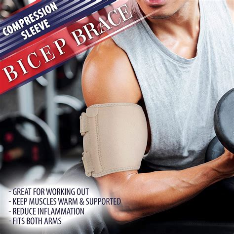 Bicep Tendonitis Brace for Pain Relief & Support - Compression Sleeve ...