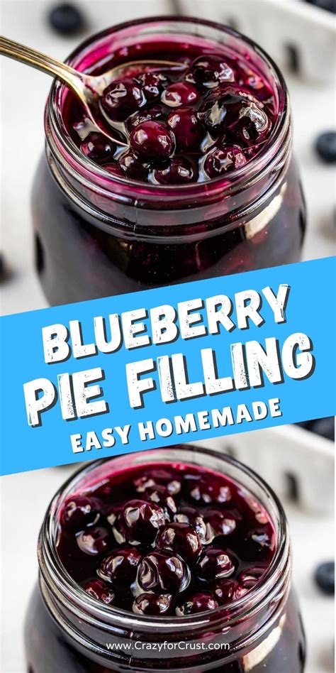 BEST Homemade Blueberry Pie Filling Recipe - Crazy for Crust