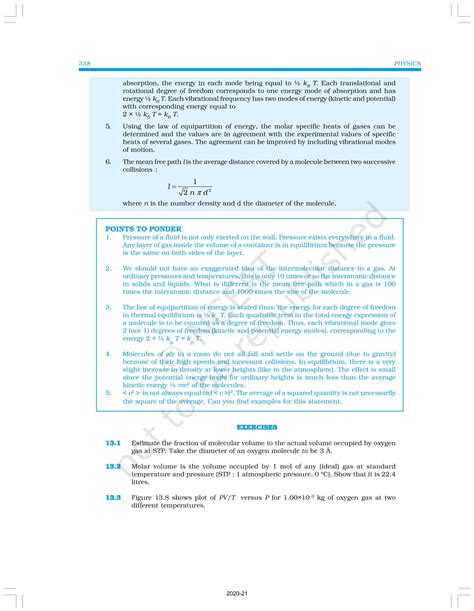 Kinetic Theory - NCERT Book of Class 11 Physics Part II