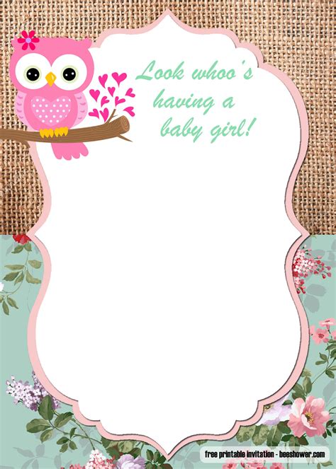 Owl Invitation Template