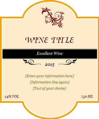 Blank Wine Label Template (6) - TEMPLATES EXAMPLE | TEMPLATES EXAMPLE Free Wine Label, Diy Wine ...