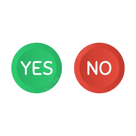 Yes No Button Png