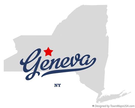 Map of Geneva, NY, New York