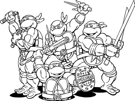 Teenage Mutant Ninja Turtles Coloring Pages Free Printable