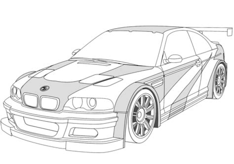 Bmw M3 GTR coloring page | Free Printable Coloring Pages