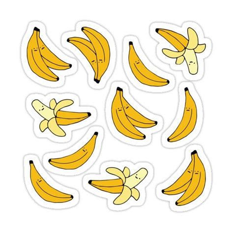 "Happy Bananas" Sticker for Sale by Hedda Kalland | Banana sticker ...