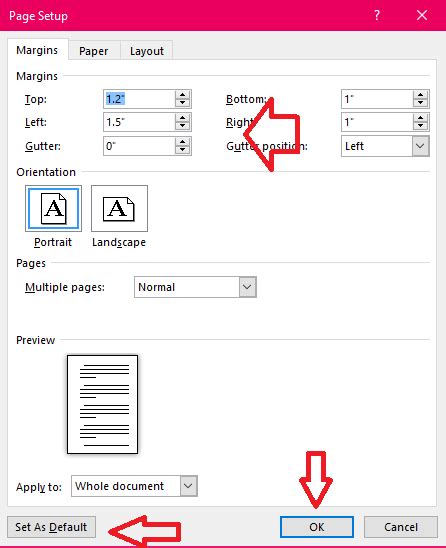 Learn New Things: MS Word : How to Set Default Page Setup Margin, Font Size & Style (Word 2007-2016)