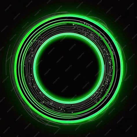 Premium Photo | Green circle light