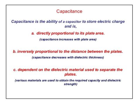 Elect principles capacitance