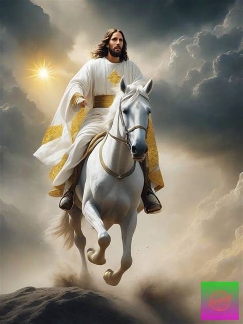 Jesus second coming on a white horse by Cjb1981 on DeviantArt